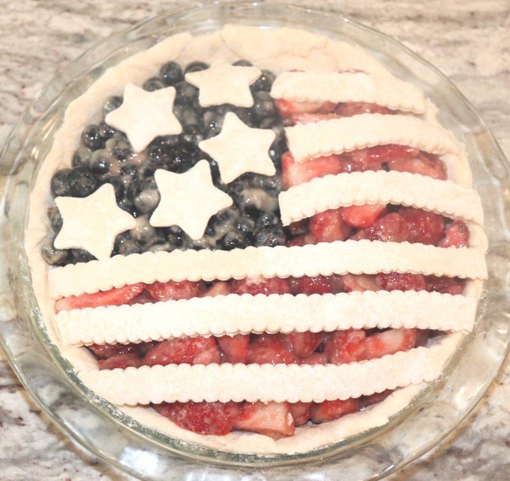 American Flag Pie before the oven