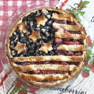 baked american flag pie