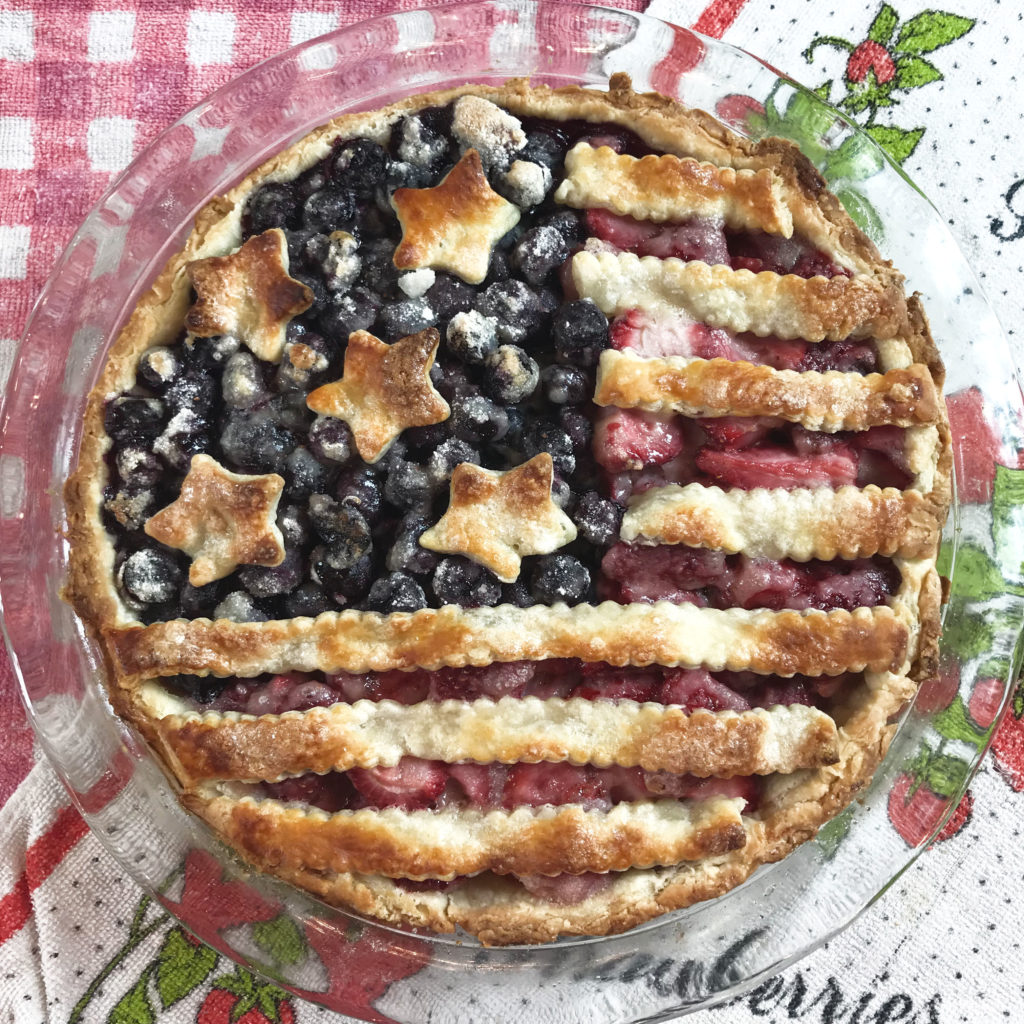 Baked American Flag Pie
