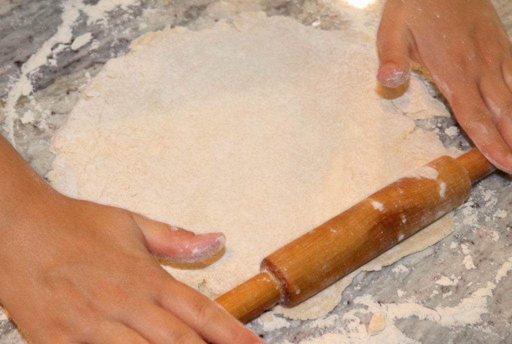 Roll out buttermilk pie crust dough