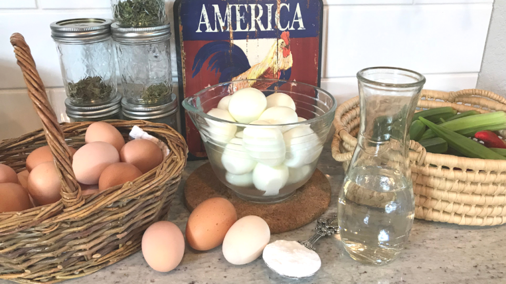 Hard boiled free range eggs method recipe