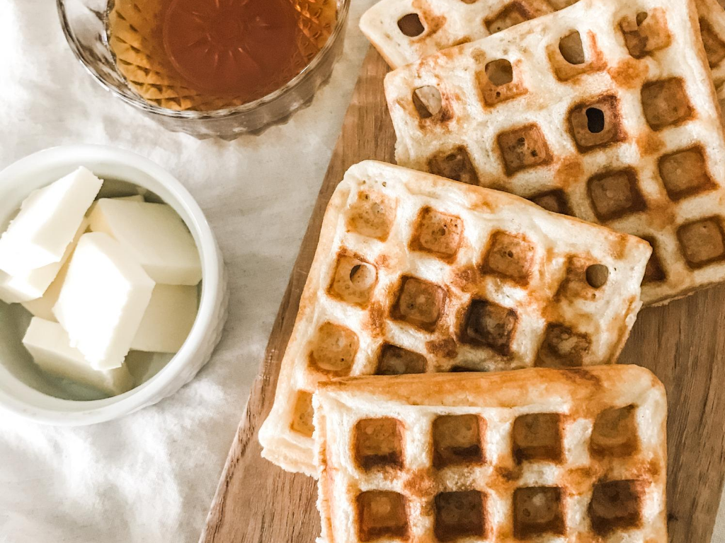 delicious sourdough waffles