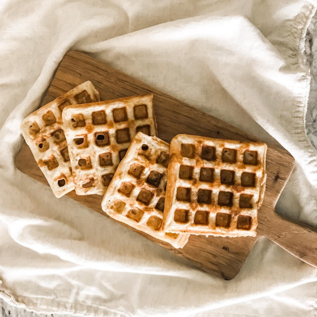 Easy homemade sourdough waffles